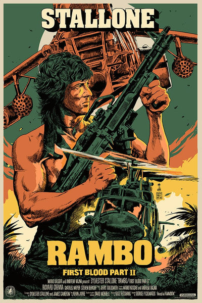 Nautilus X Mondo 04 Rambo First Blood Part Ii Screenprinted Poster