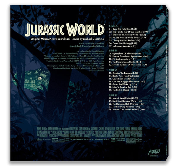 Jurassic World Original Motion Picture Soundtrack 2xlp