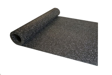 Rubber Roll Matting - 1/4 Thick - Solid Black | 4' Wide