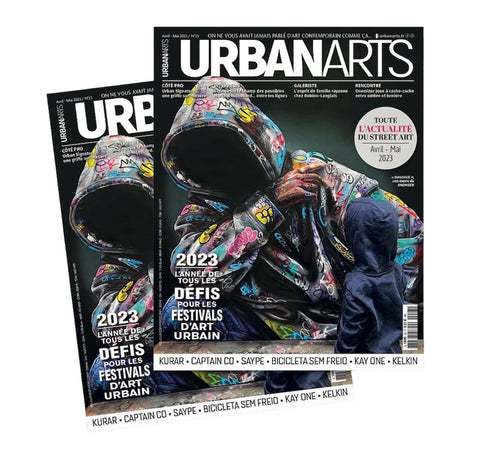 the talented French street and graffiti artist ONEMIZER (Cyril Valade). His striking painting from the "Underground" series has made the cover of the esteemed Urban Arts Magazine!