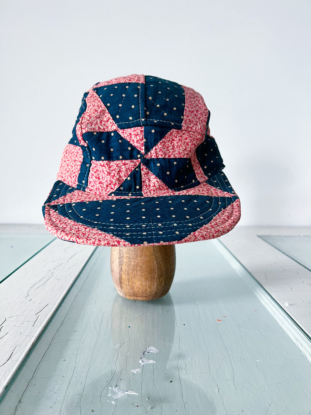 One-of-a-Kind: Indigo Pinwheel 5 Panel Hat