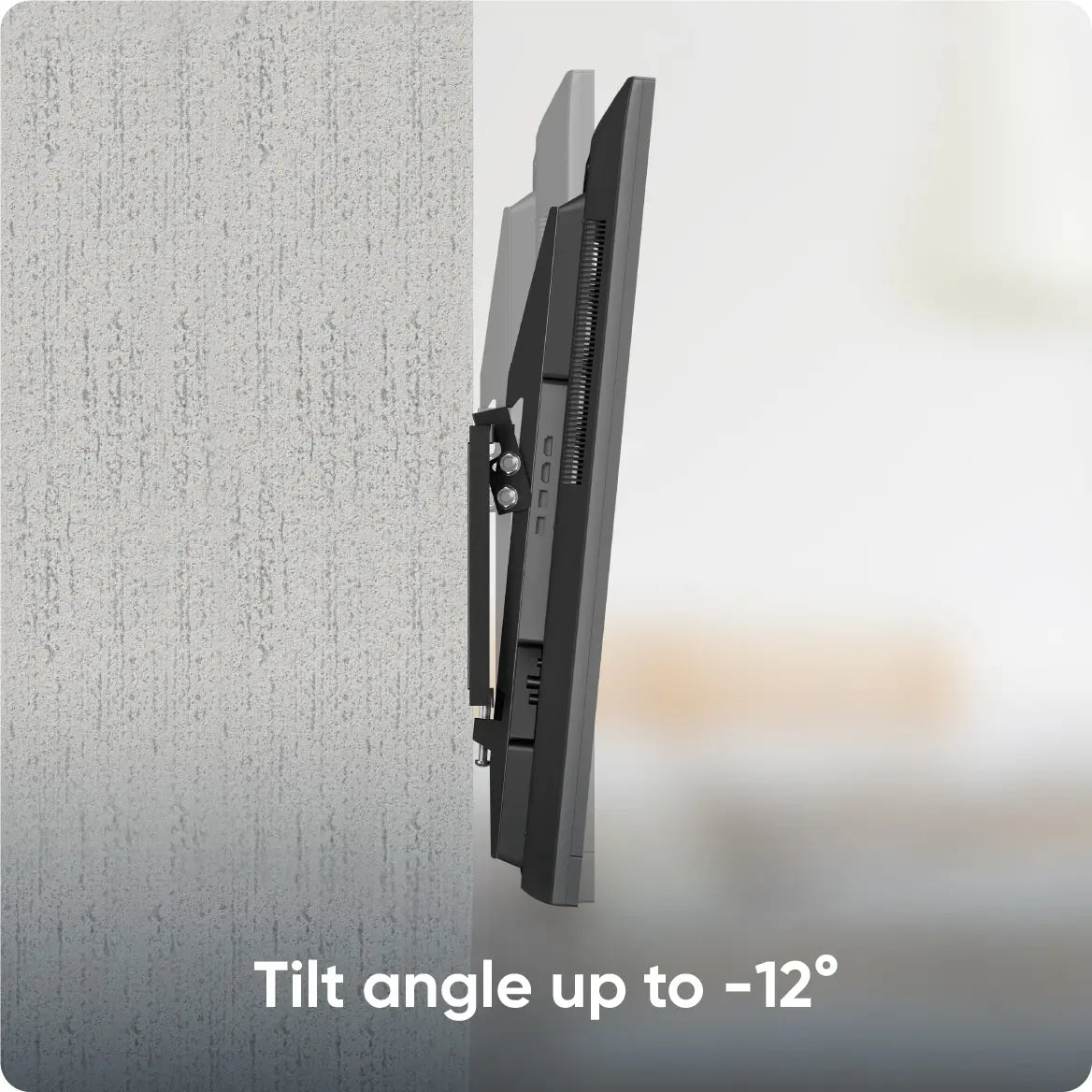 Tilt angle up to -12°