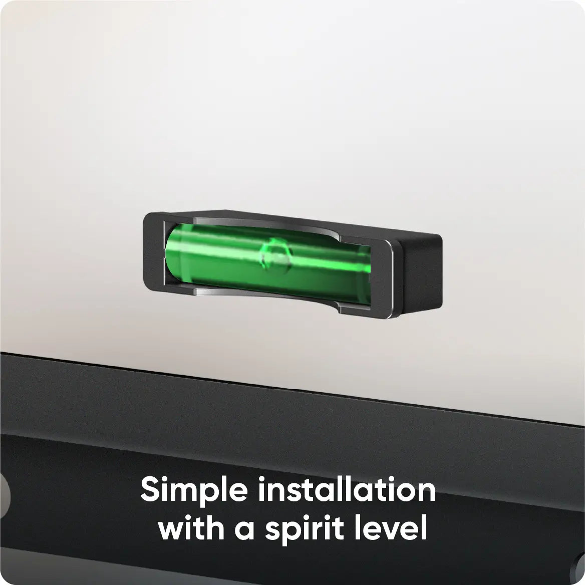 Simple installation with a spirit level