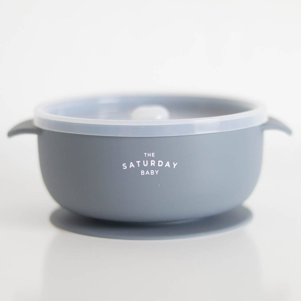 AEIOU Suction Bowl with Lid - Sage