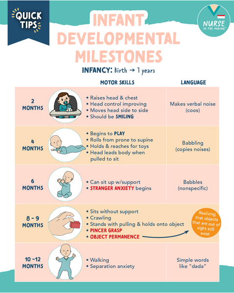 Infant Developmental Milestones – NurseInTheMaking