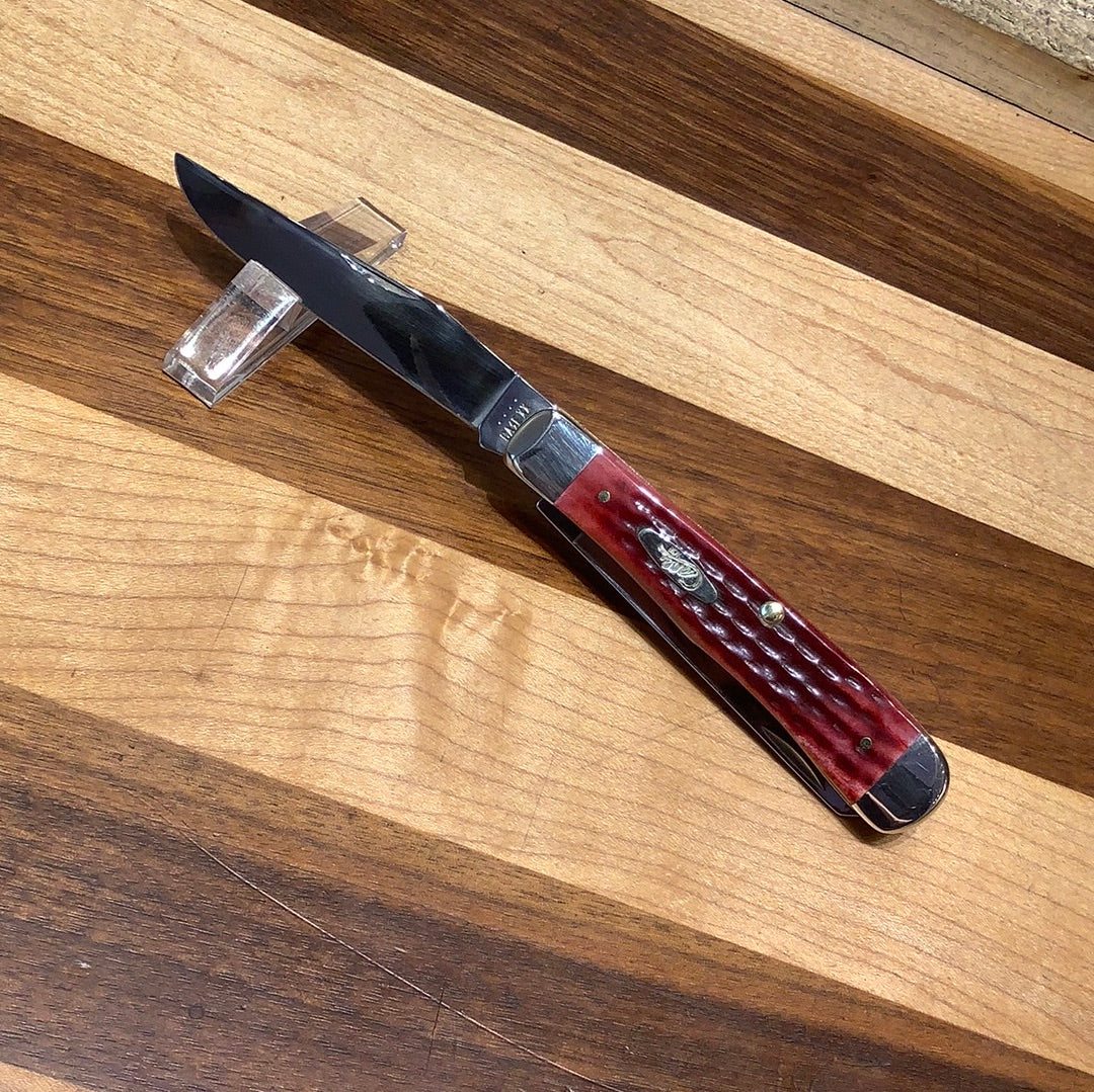 Case Pocket Worn Red Bone Trapper