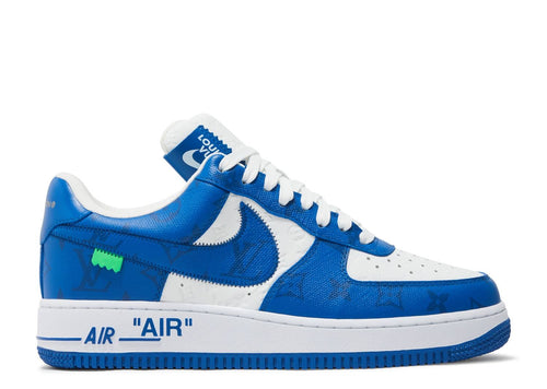 Air force 1 leather trainers Nike x Off-White Blue size 45 EU in