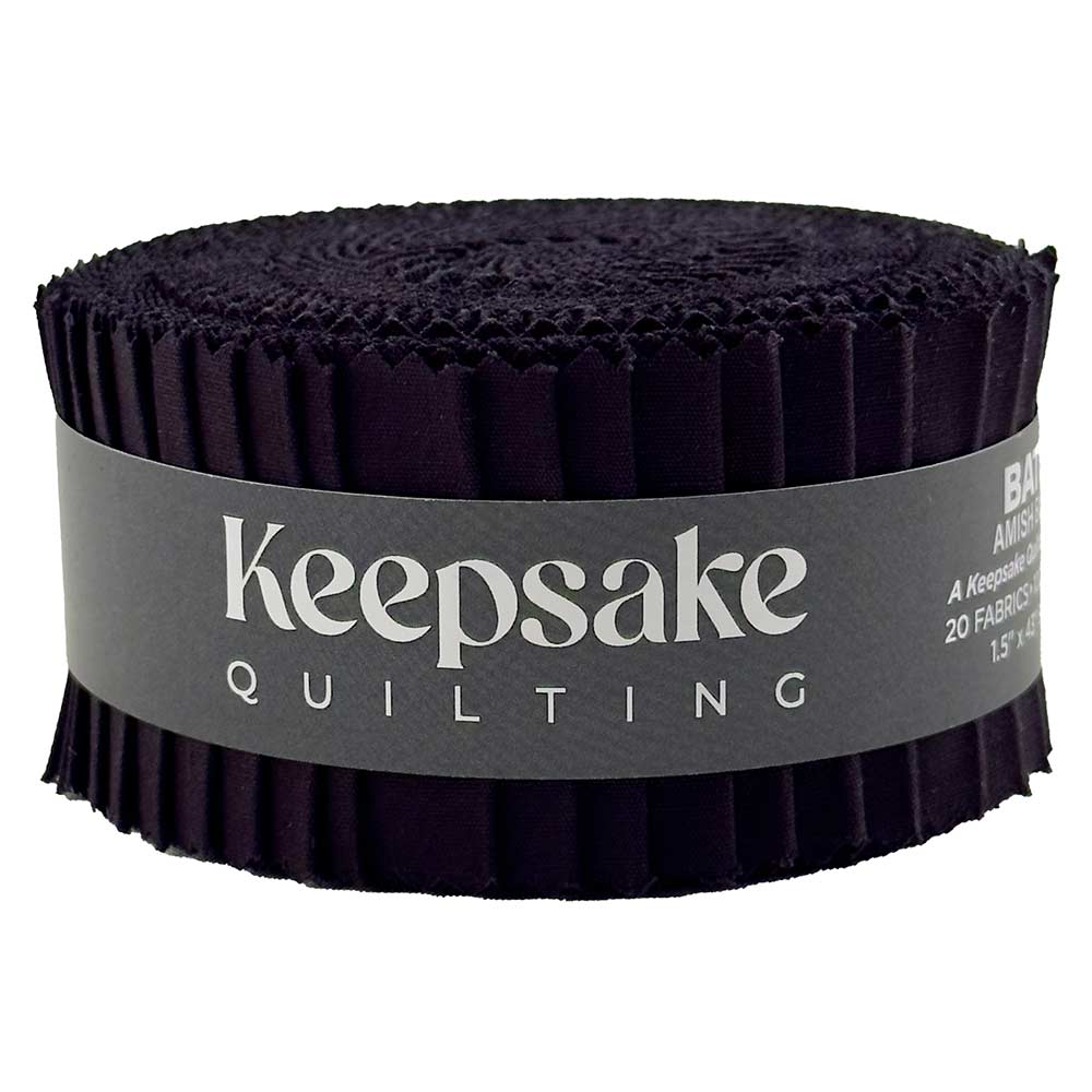 Keepsake Quilting - Batik Amish Black - 1-1/2" Strips - 20 Pieces