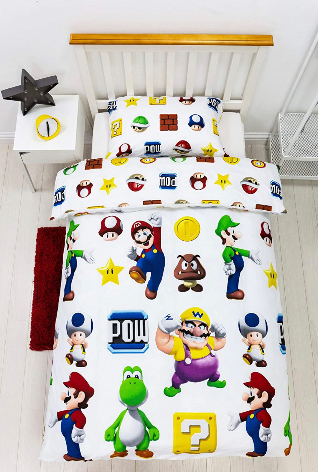 mario single duvet set