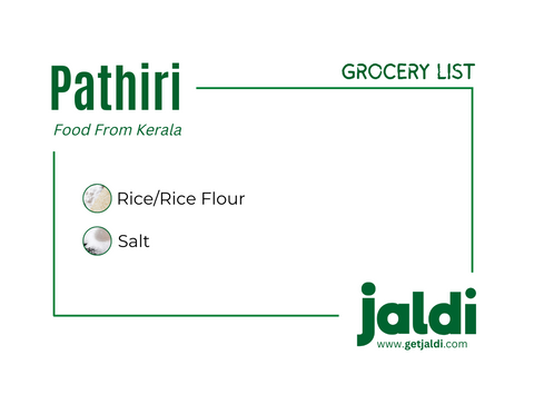 Pathiri Recipe Indian Groceries