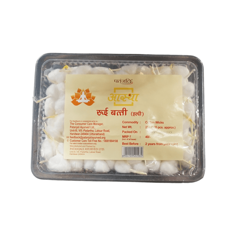 Patanjali Aastha Cotton Wicks (Kumkum) - Indian Eats