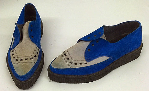 blue suede brothel creepers