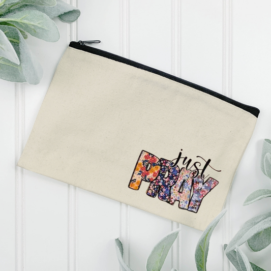 With God All Things Are Possible | Canvas Zipper Pouch