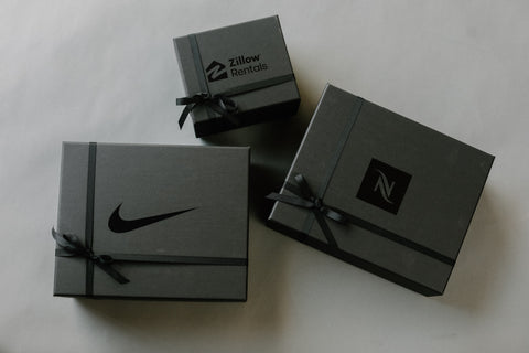 Nike, Zillow and Nespresso boxes