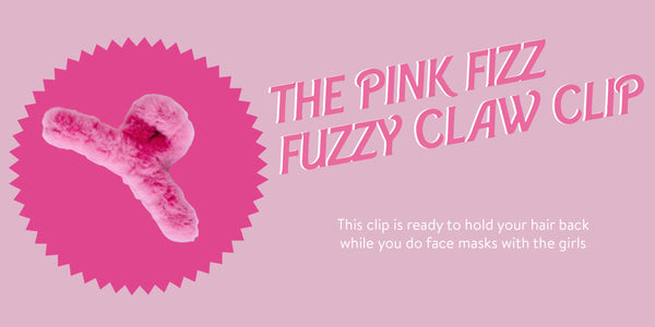 The Pink Fizz Fuzzy Claw Clip