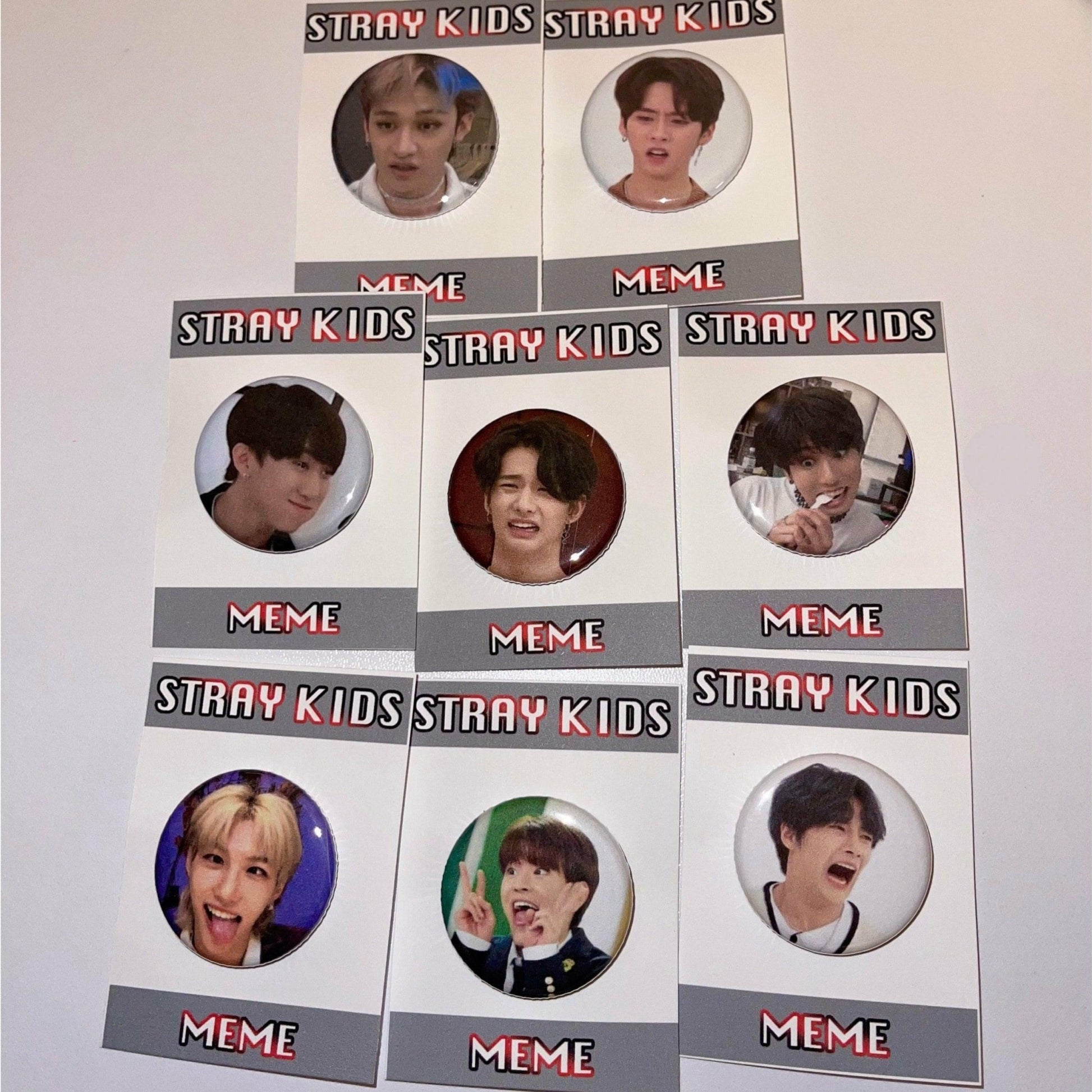 SKZ Meme Buttons, inspired by K-pop group Stray Kids – MilkBunn Co.