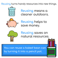 Reusing tips for children who want to combat climate change