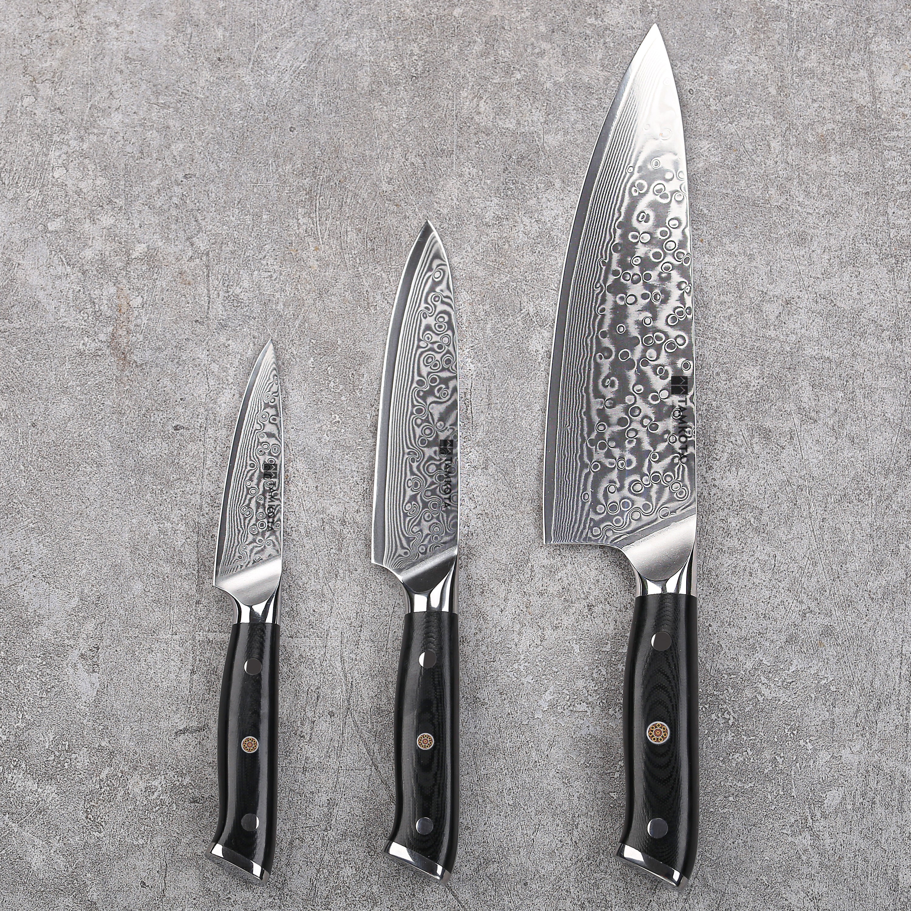 Blackstone 3-Piece Knife Set with Chef's Knife, Paring Knife, and Prep Knife