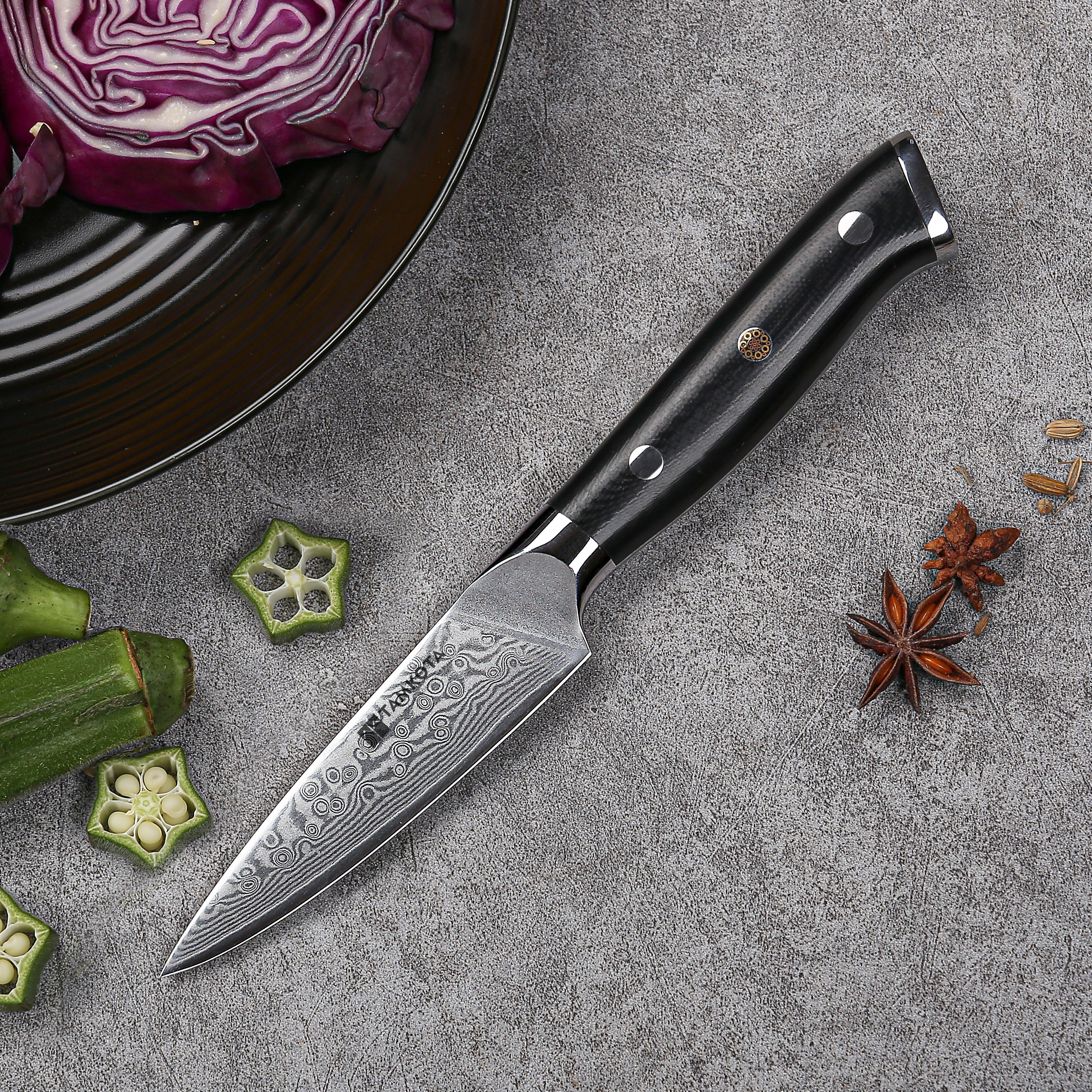 VG-10 Damascus 3.5-in Paring Knife Blank [No Logo] – ZHEN Premium Knife