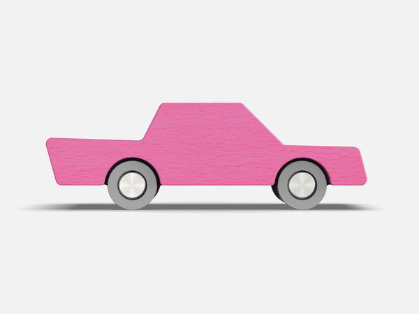 Pink Wooden Back&Forth Car by Waytoplay