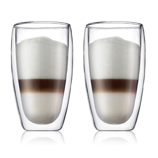 Bodum Pilatus 2 Pcs Glass, Double Wall, Extra Small, 0.08 L, 2.5 oz Transparent