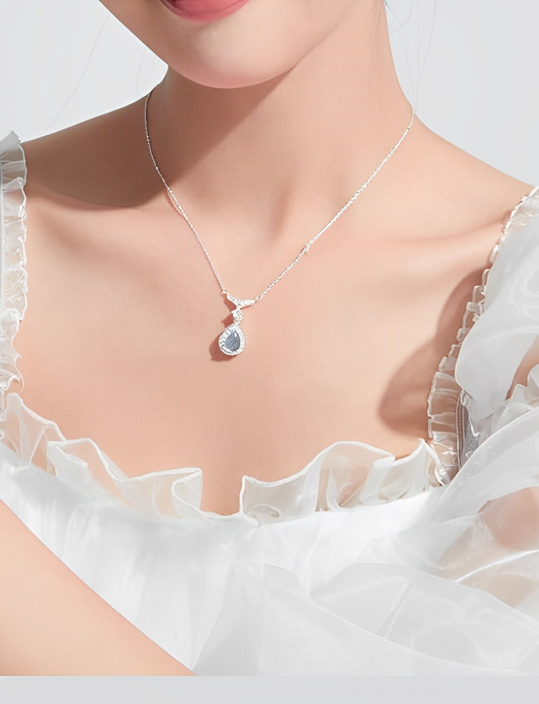 Water Droplets Necklace ネックレス　銀色　シルバー　古着