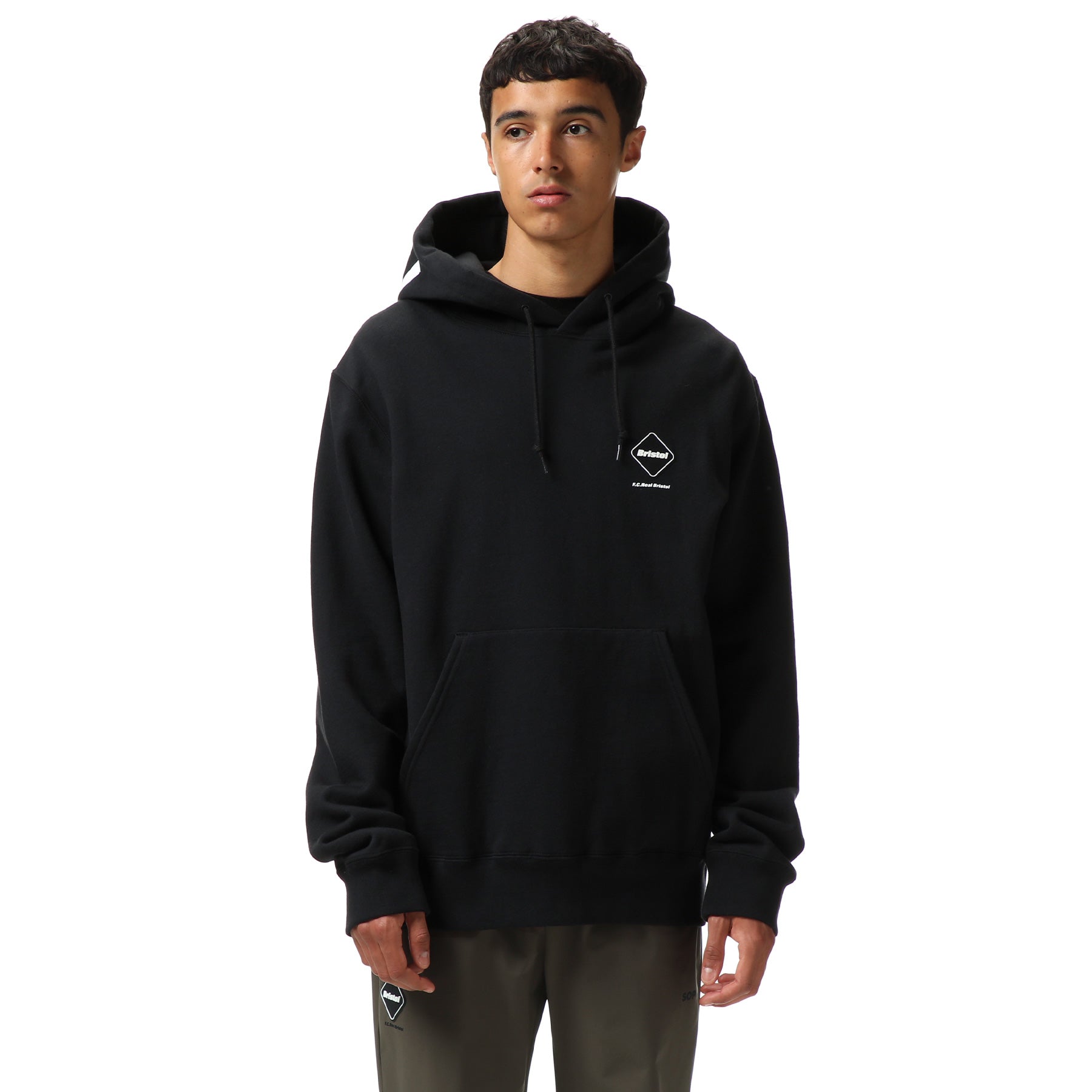 22SS FCRB LOGO APPLIQUE PULLOVER  HOODIE