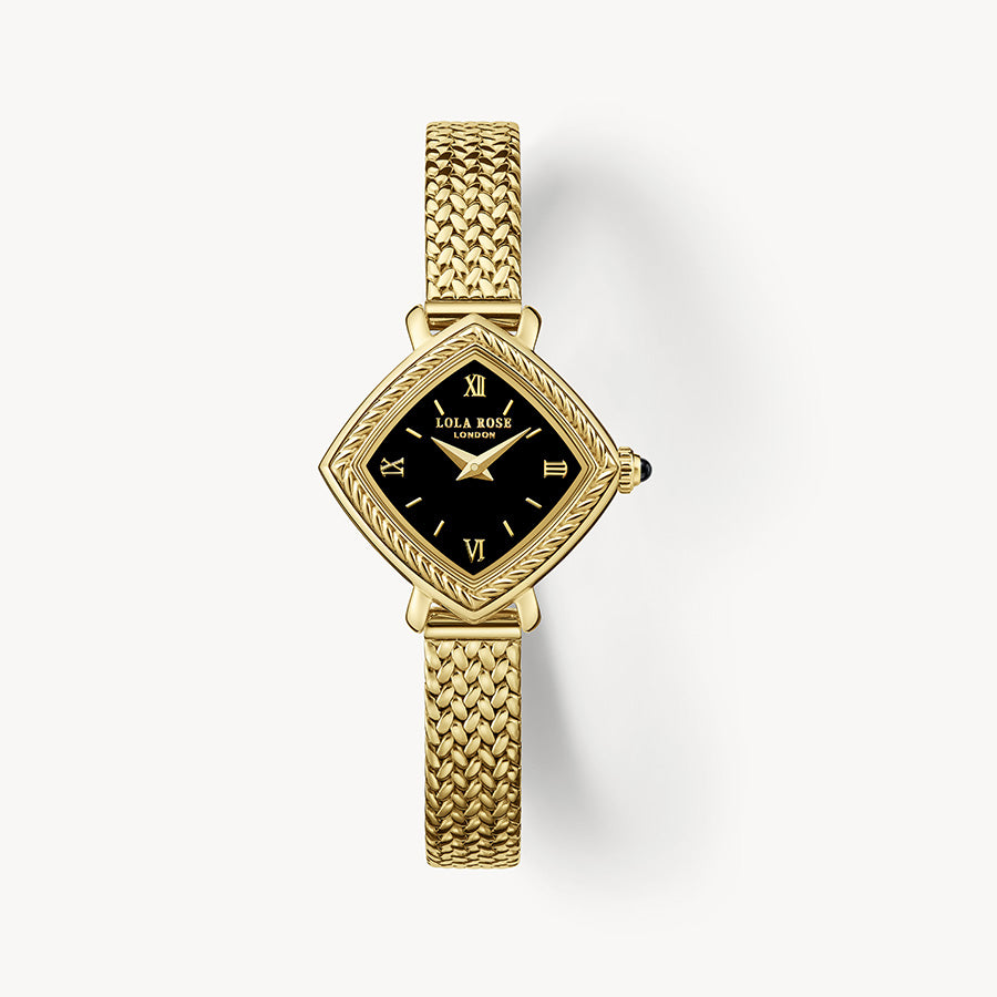 Golden Black Onyx Watch – Lola Rose