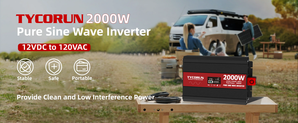 Best 2000w inverter pure sine wave solar power dc to ac inverter for truck,  caravan, car, rv-Tycorun Batteries