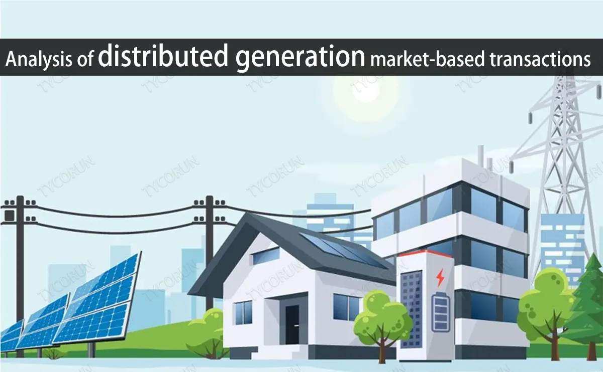 Analysis of distributed generation market-based transactions