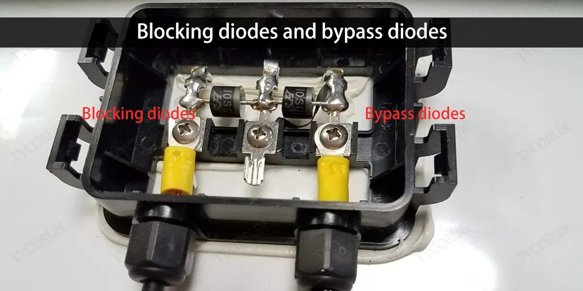 Blocking diodes and bypass diodes