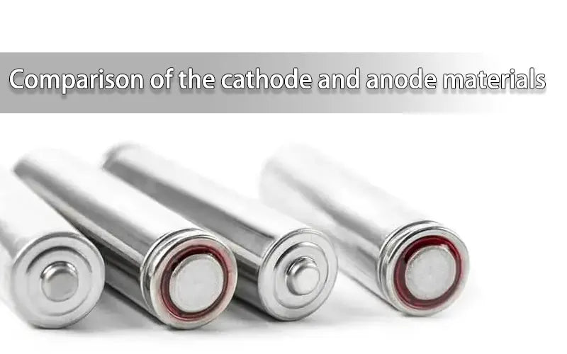 Comparison of the cathode and anode materials