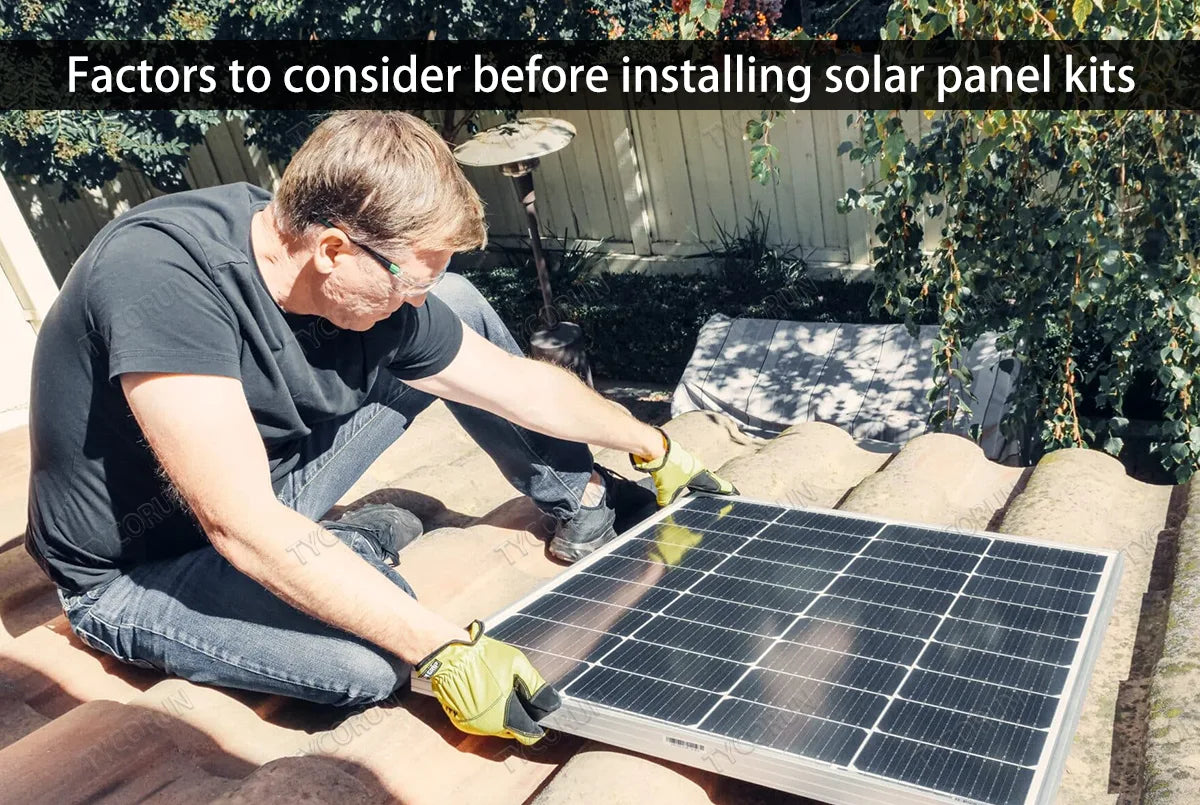 Factors to consider before installing solar panel kits