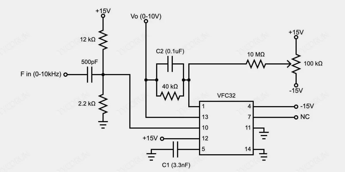 Frequency-to-voltage-converter-circuit-configured-with-VFC32