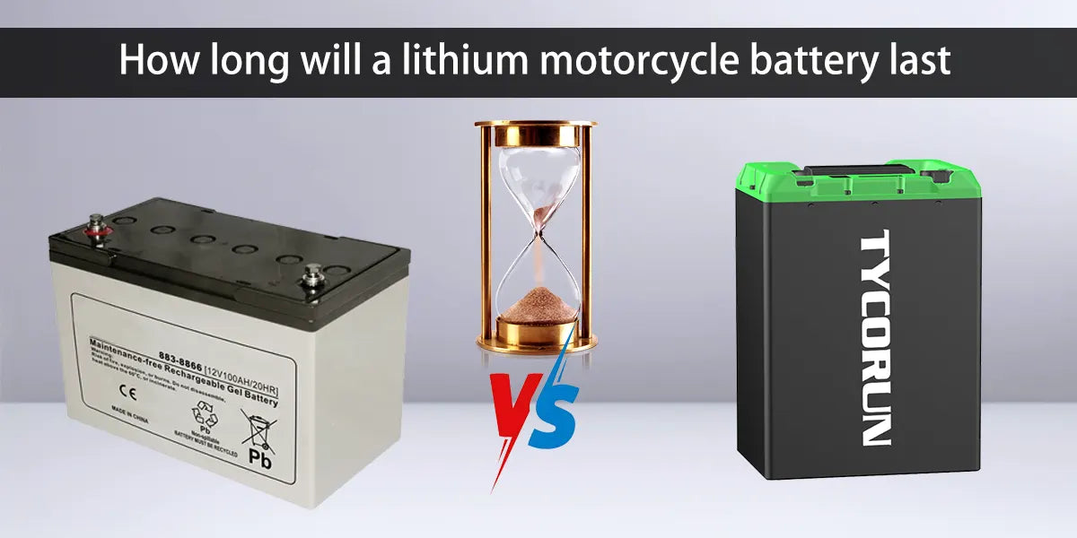 How long will a lithium motorcycle battery last