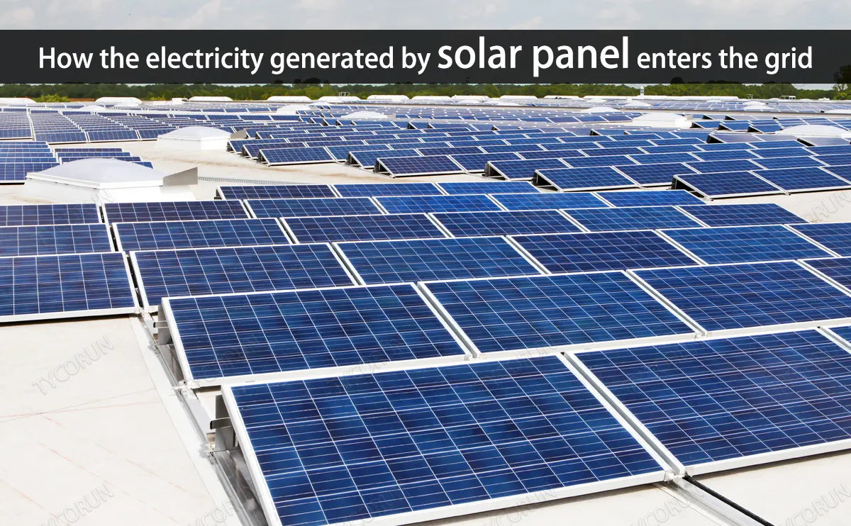 How the electricity generated by solar panel enters the grid