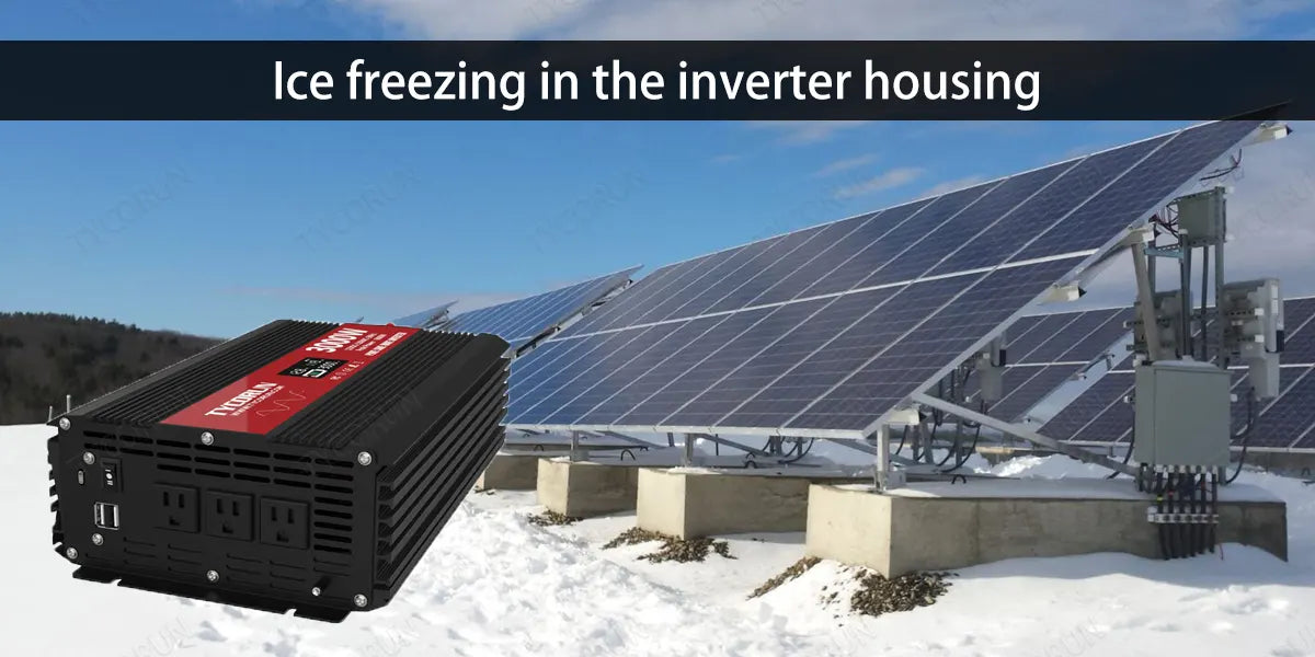 Ice freezing in the inverter housing