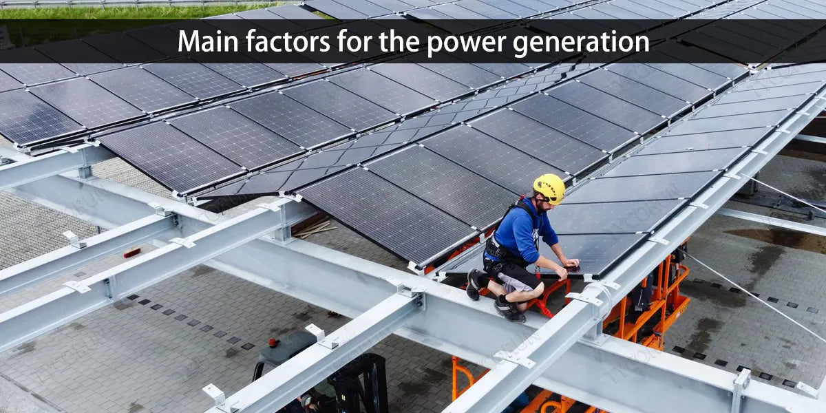 Main factors for the power generation