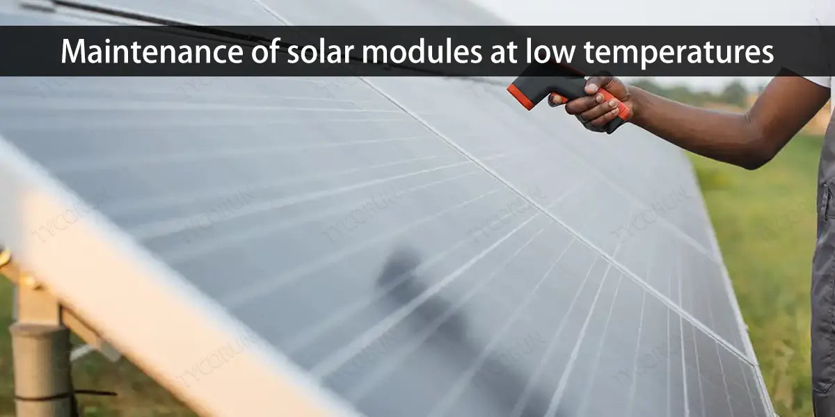 Maintenance of solar modules at low temperatures