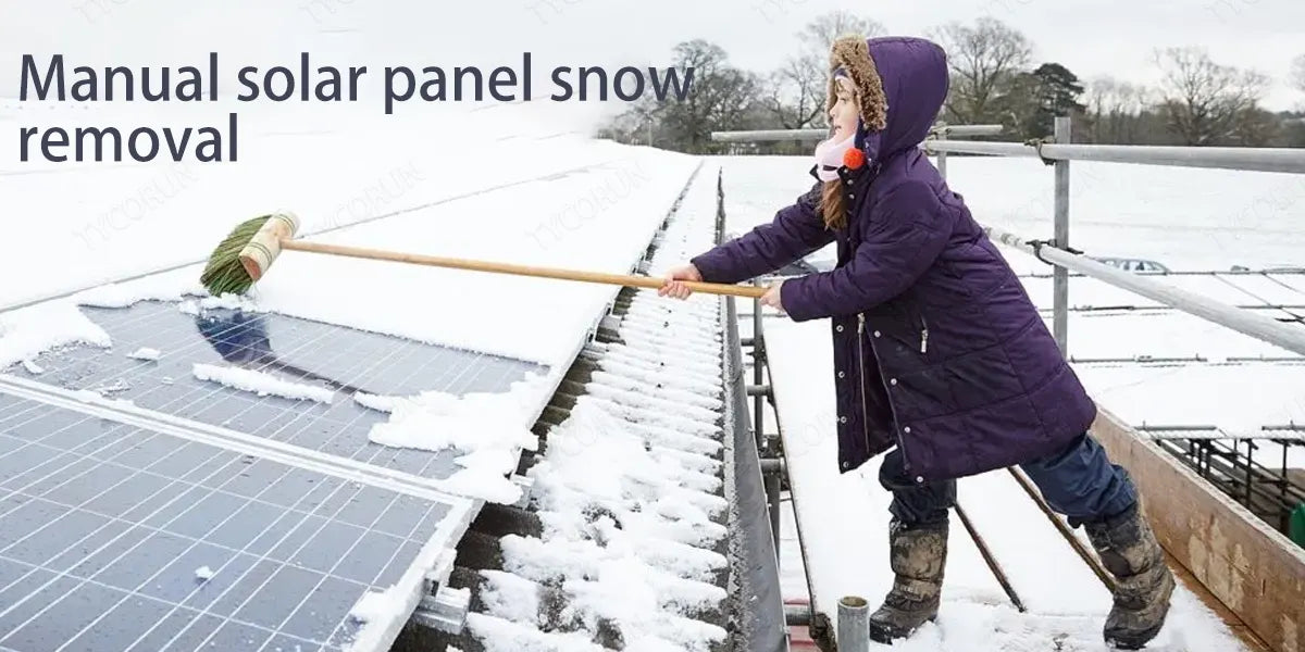 Manual-solar-panel-snow-removal