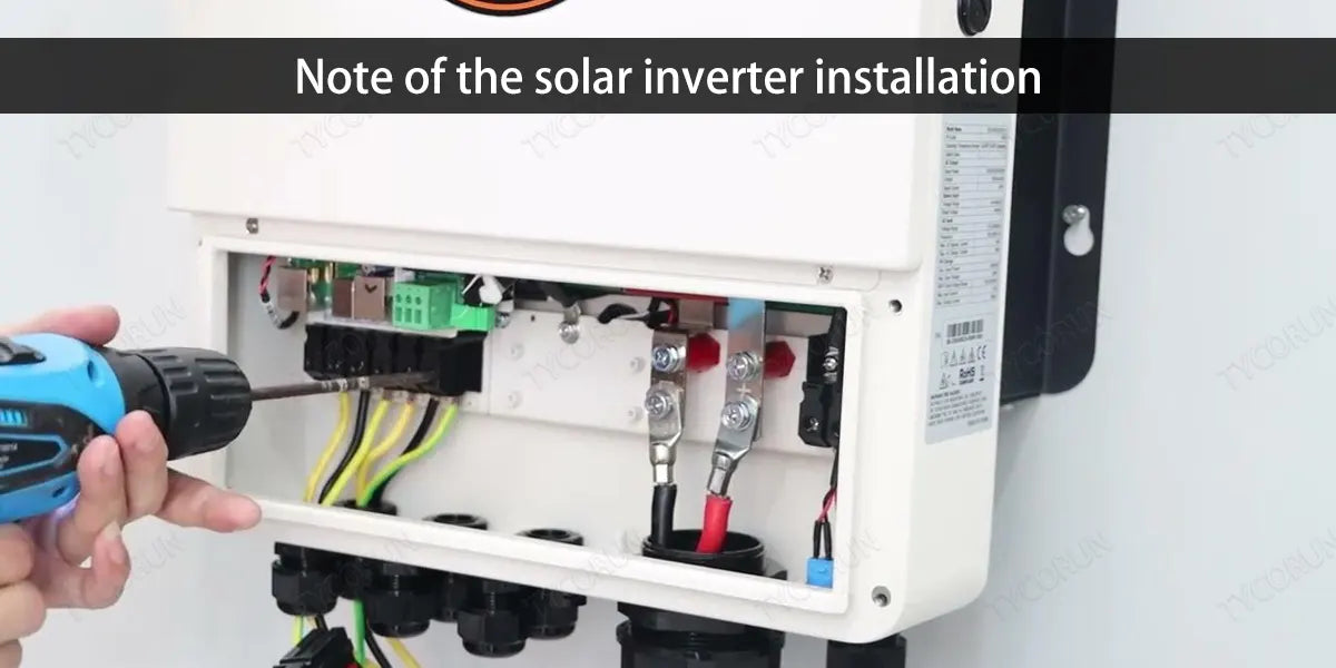 Note of the solar inverter installation