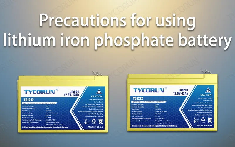 Precautions for using lithium iron phosphate battery