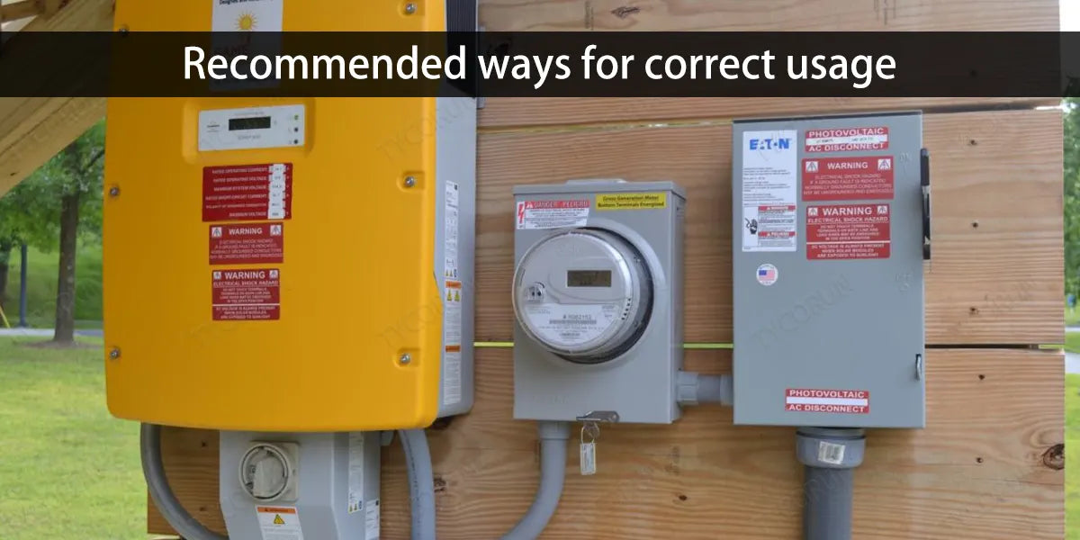 Recommended ways for correct usage