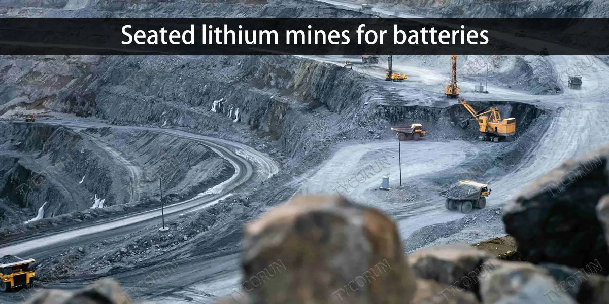 Seated lithium mines for batteries
