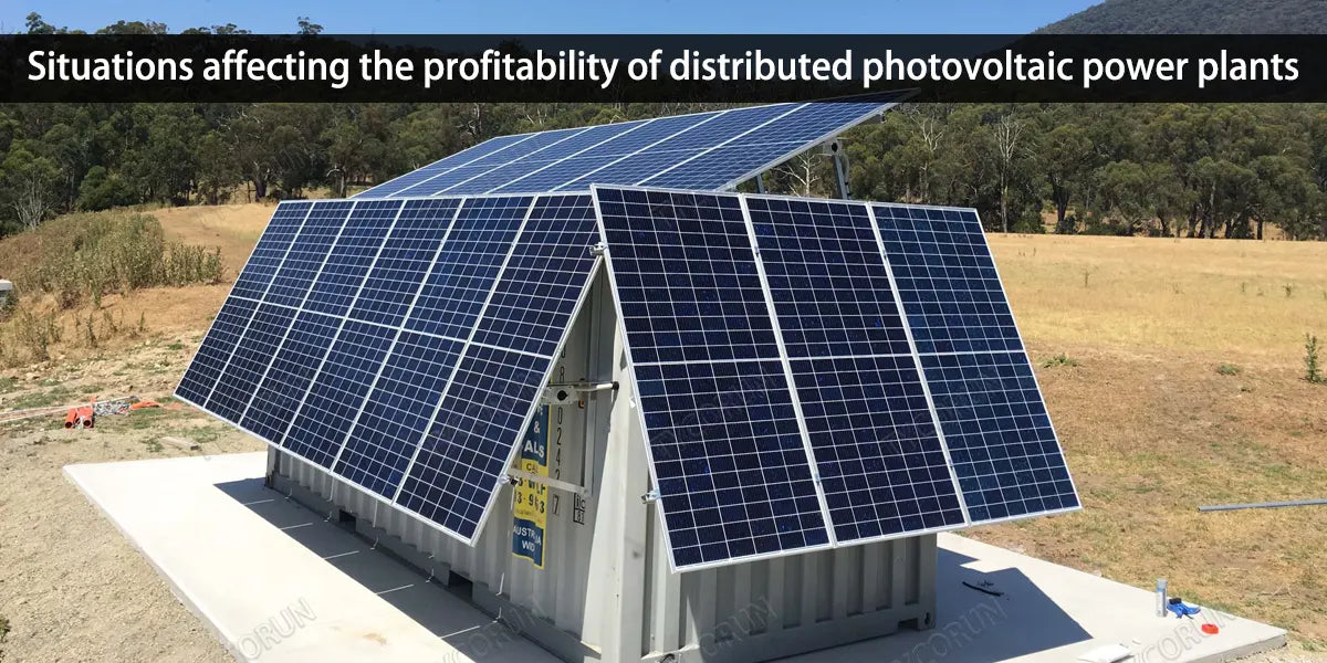 Situations affecting the profitability of distributed photovoltaic power plants