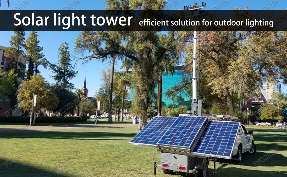 Solar light tower - efficient solution for outdoor lighting