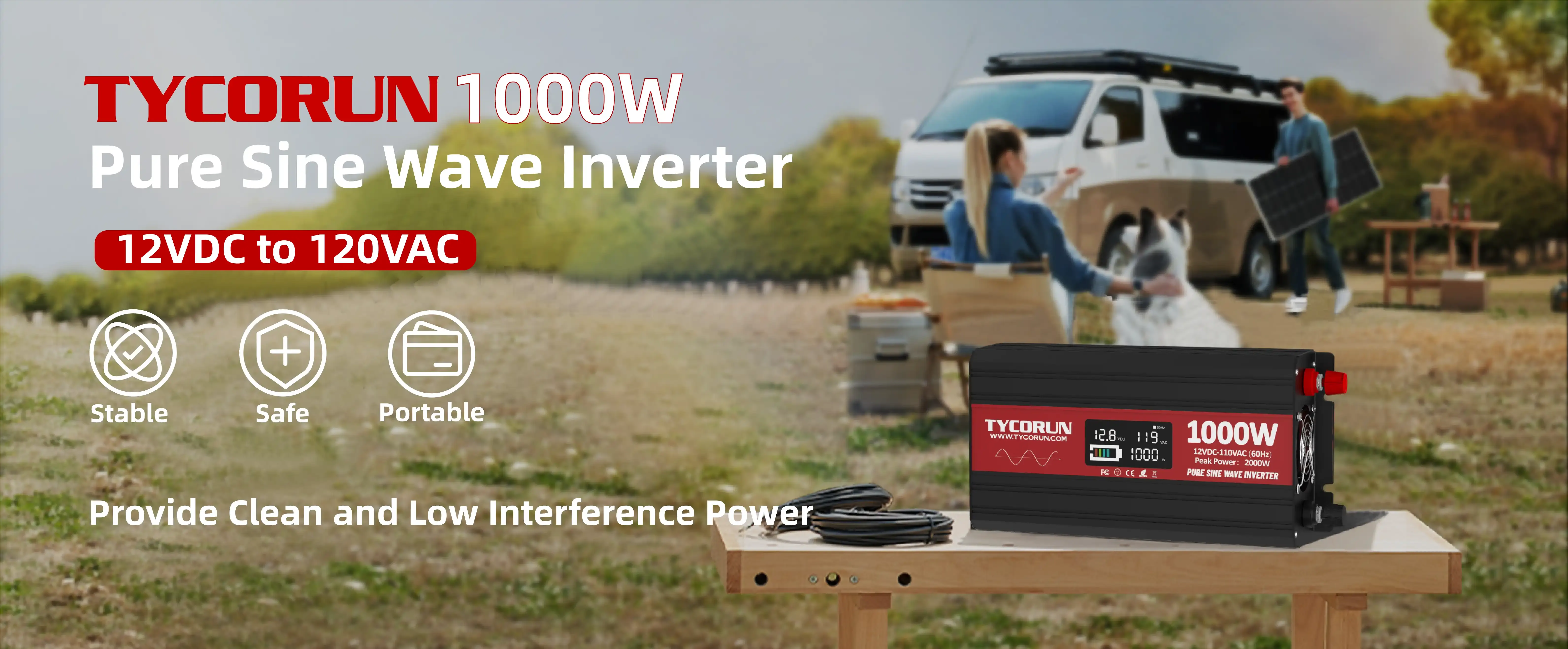 1000W 12V Power Inverter  Best Pure Sine Wave Inverters in US – ROCKSOLAR