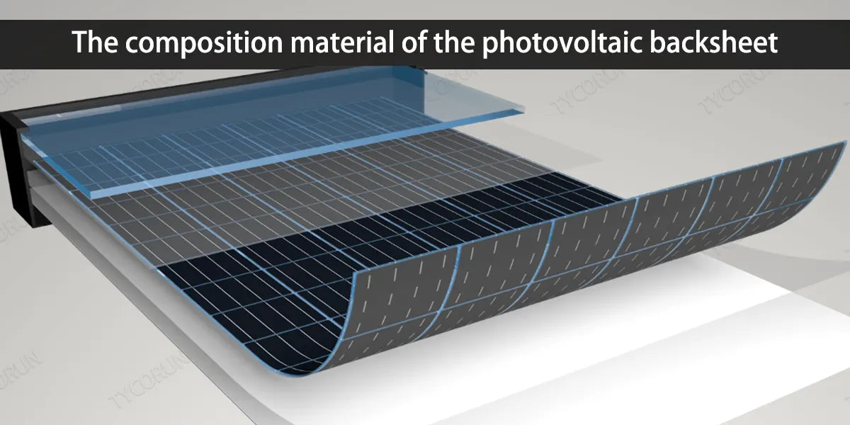The composition material of the photovoltaic backsheet