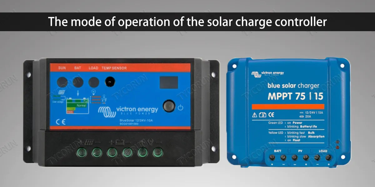 The mode of operation of the solar charge controller