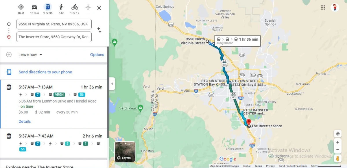 Using Google Maps to Find Inverter Shops Near Me-Step 5 Get Directions